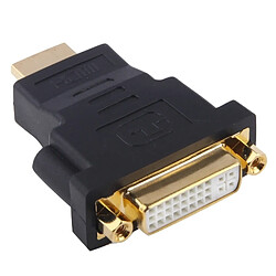 Wewoo Adaptateur or et noir Plaqué HDMI 19 broches mâle vers DVI 24 + 5 femelle