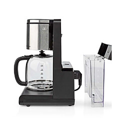 NEDIS Cafetière Machine à café Electrique programmable Inox 1.5L 1000W + Grille-pain Inox 1 Fente 1 longue tranche de pain 1000W pas cher