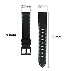 Avis Cadorabo Bracelet en cuir véritable 22mm pour Samsung Galaxy Gear S3 / Gear 2 Huawei Watch GT Watch 2 Pro Ticwatch Pro