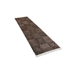 Vidal Tapis de couloir en laine 305x76 brun Darya