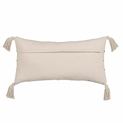 BigBuy Home Coussin Coton Noir Beige 30 x 60 cm