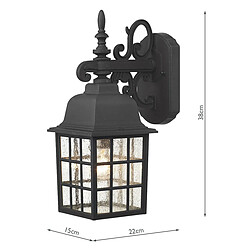 Acheter Luminaire Center Applique murale Norfolk noir et verre 1 ampoule