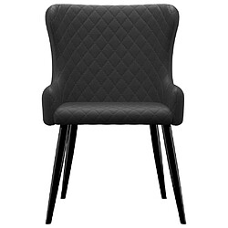 Avis Decoshop26 Lot de 2 chaises de salle à manger cuisine moderne et confortable en tissu noir CDS020864