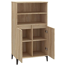 Avis vidaXL Buffet haut Chêne sonoma 60x36x110 cm Bois d'ingénierie