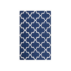 Beliani Tapis bleu en laine et en coton 140 x 200 cm SILVAN pas cher