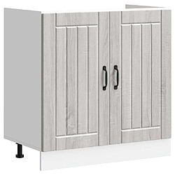 vidaXL Meuble de base de lavabo Lucca sonoma gris bois d'ingénierie