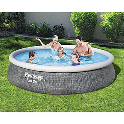 Piscine Démontable Bestway Fast Set Rotin 396x84 cm Filtre à Cartouche 2.006 litres/heure