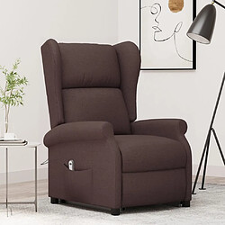 vidaXL Fauteuil Marron foncé Tissu