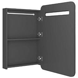 Acheter vidaXL Armoire de salle de bain à miroir LED gris 60x11x80 cm