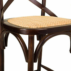 Tabouret Alexandra House Living Marron Rotin Bouleau 53 x 116 x 45 cm pas cher