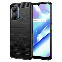 Htdmobiles Coque pour Realme C33 - housse etui silicone gel carbone + film ecran - NOIR