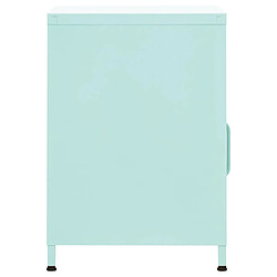 Avis vidaXL Table de chevet Vert menthe 35x35x51 cm Acier