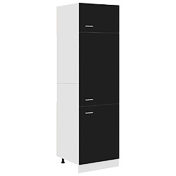 vidaXL Armoire réfrigérateur Noir 60x57x207 cm Bois d'ingénierie