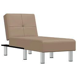 vidaXL Chaise longue similicuir capuccino