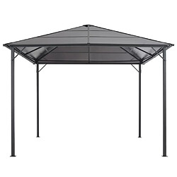 vidaXL Tonnelle avec toit Aluminium 3x3 m Anthracite