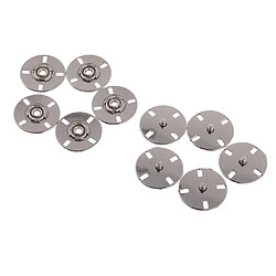 5 ensembles de boutons-pression en métal à bouton-pression, boutons de couture à coudre, argent 25mm