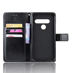 Acheter Wewoo Housse Coque en cuir à rabat horizontal Retro Crazy Horse Texture pour LG G8S ThinQavec support et emplacements cartes et cadre photo Noir