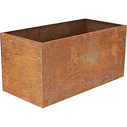 Esschert Garden Jardinière en acier corten rouille 78 x 38 x 38 cm.