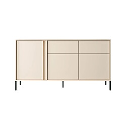 Vente-Unique Buffet 3 portes et 2 tiroirs avec LEDs - Beige - ELYNIA