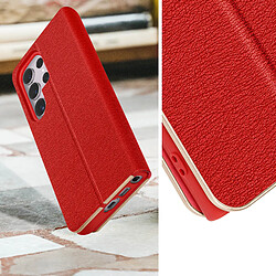 Avis Avizar Étui pour Samsung Galaxy S23 Ultra Porte-carte et Support vidéo Rouge et Doré