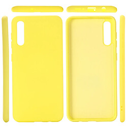 Wewoo Coque Souple Pour Galaxy A70s Etui de protection en silicone liquide Dropproof de unie Jaune pas cher