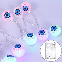 Wewoo 2,5 m Ghost Eyes Design Coloré Lumière Halloween Série LED String String, 20 LED 3 piles AA Batteries Boîte Exploitée Party Props Fée Décoration Night Lamp