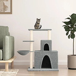 Arbre à chat avec griffoirs,niche pour chat en sisal Gris clair 83 cm -MN54036