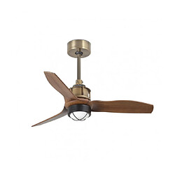 faro Plafonnier ventilateur Just Acier,diffuseur Verre 67,4 Cm