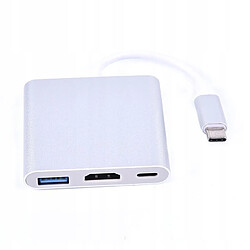 GUPBOO Adaptateur Hub 3-en-1 avec USB-C vers USB 3.0 HDMI 4K MacBook,JL1913