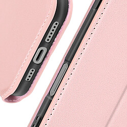 Avizar Étui pour iPhone 16 Pro Max Clapet Porte-cartes et Support Vidéo Rose Champagne pas cher