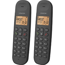 Avis Téléphone fixe sans fil - LOGICOM - DECT ILOA 255T DUO - Noir - Avec répondeur