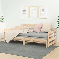 vidaXL Lit coulissant sans matelas bois de pin solide