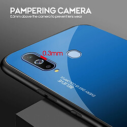 Avis Wewoo Coque Pour Galaxy A8s Gradient Color Glass Case Blue