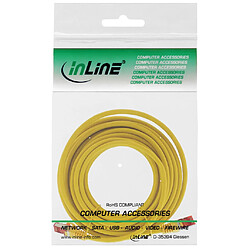 Câble de raccordement InLine® S / FTP PiMF Cat.6 250 MHz sans cuivre, sans halogène, jaune, 15 m