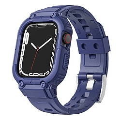 Bracelet en silicone pour votre Apple Watch Series 8/7 45mm/6/5/4/SE/SE (2022) 44mm/3/2/1 42mm - bleu nuit