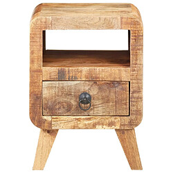 Avis Maison Chic Table de chevet | Table de nuit 30x30x41 cm Bois de manguier brut -GKD88395