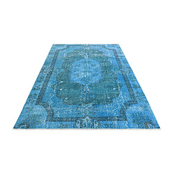 Vidal Tapis de laine 246x160 Bleu Ultra Vintage pas cher