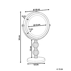 Avis Beliani Miroir de table LED CLAIRA Doré