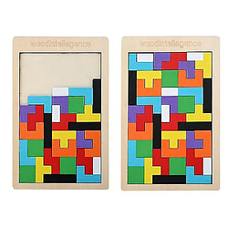 Universal Bloc en bois puzzle cerveau teaser jouets jouets russes dangram jeux de puzzle colorés