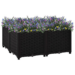 Maison Chic Jardinière,Lit surélevé - Bac à fleurs - pot de fleur 80x80x38 cm Polypropylène -GKD83326