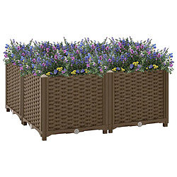 Maison Chic Jardinière,Lit surélevé - Bac à fleurs - pot de fleur 80x80x38 cm Polypropylène -GKD57070