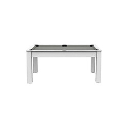 De Faugeres Billard convertible table 6 personnes Texas blanc laqué et gris (tapis)