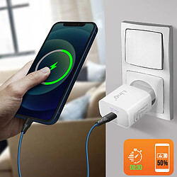 Avis Chargeur Secteur USB Type C Power Delivery 18W Charge Rapide LinQ Blanc