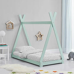 Lit de Tipi pour Enfant Onejda 70 x 140 cm Menthe [en.casa]