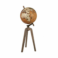 Mes Globe déco 43x34x101 cm en plastique orange et manguier marron