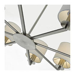 Luminaire Center Suspension Tyler nickel satiné et 8 ampoules