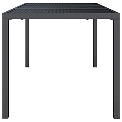 Avis vidaXL Table de jardin anthracite 165x80x72 cm acier