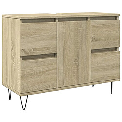 vidaXL Armoire salle de bain chêne sonoma 80x33x60cm bois d'ingénierie