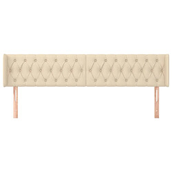 Avis Maison Chic Tête de lit scandinave avec oreilles,meuble de chambre Crème 183x16x78/88 cm Tissu -MN64558