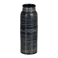 BigBuy Home Vase Noir Aluminium 9 x 9 x 25,5 cm